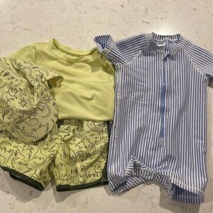 NWOT Toddler Boy’s Cat & Jack & Rugged Butts Swim Suit Bundle